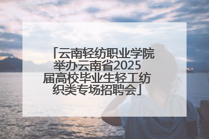 云南轻纺职业学院举办云南省2025届高校毕业生轻工纺织类专场招聘会