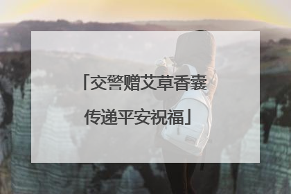 交警赠艾草香囊 传递平安祝福