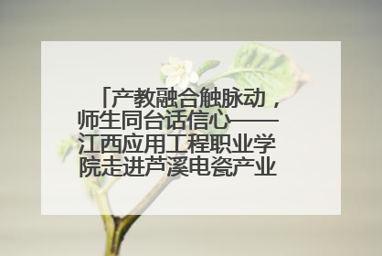 产教融合触脉动，师生同台话信心——江西应用工程职业学院走进芦溪电瓷产业园创新思政课堂