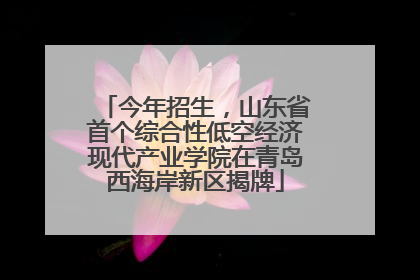 今年招生，山东省首个综合性低空经济现代产业学院在青岛西海岸新区揭牌