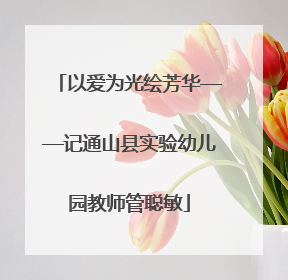 以爱为光绘芳华——记通山县实验幼儿园教师管聪敏