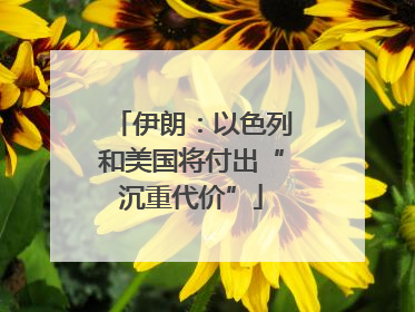 伊朗：以色列和美国将付出“沉重代价”