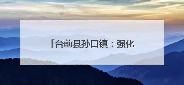 台前县孙口镇：强化村务监督管理工作 推动基层治理高效能