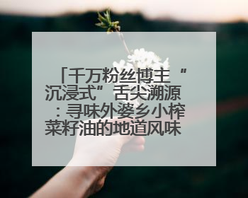 千万粉丝博主“沉浸式”舌尖溯源：寻味外婆乡小榨菜籽油的地道风味与安全