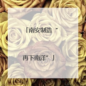 南安制造“再下南洋”