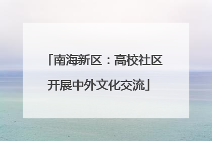 南海新区：高校社区开展中外文化交流