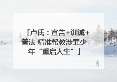 卢氏：宣告+训诫+普法 精准帮教涉罪少年“重启人生”