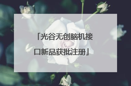 光谷无创脑机接口新品获批注册