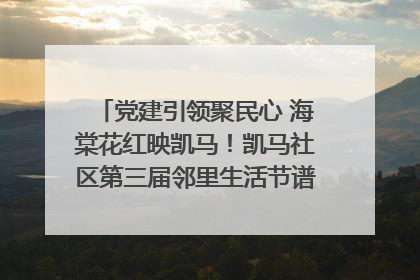 党建引领聚民心 海棠花红映凯马！凯马社区第三届邻里生活节谱写幸福新篇章