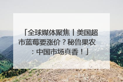 全球媒体聚焦丨美国超市蓝莓要涨价？秘鲁果农：中国市场真香！