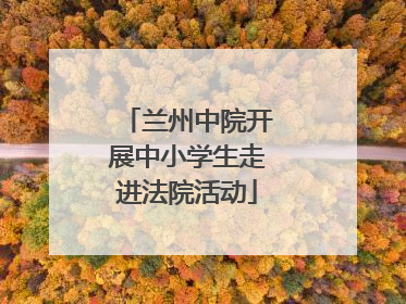 兰州中院开展中小学生走进法院活动