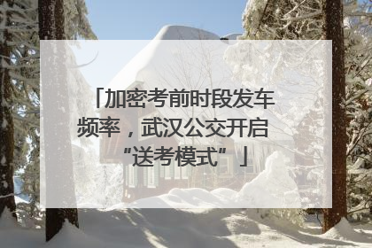 加密考前时段发车频率，武汉公交开启“送考模式”