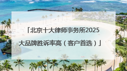 北京十大律师事务所2025大品牌胜诉率高（客户首选）