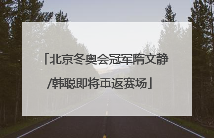 北京冬奥会冠军隋文静/韩聪即将重返赛场