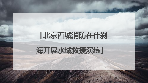 北京西城消防在什刹海开展水域救援演练