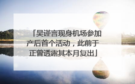 吴谨言现身机场参加产后首个活动，此前于正曾透露其本月复出
