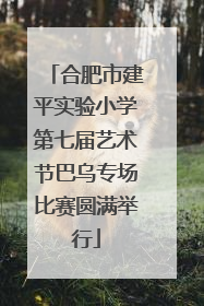 合肥市建平实验小学第七届艺术节巴乌专场比赛圆满举行