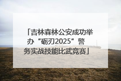 吉林森林公安成功举办“砺刃2025”警务实战技能比武竞赛