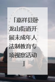 嘉祥县卧龙山街道开展未成年人法制教育专项视察活动