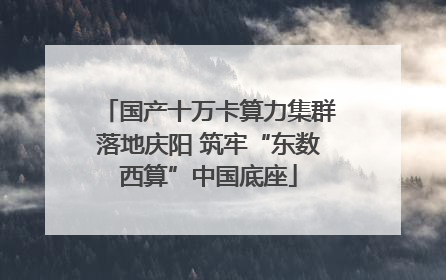 国产十万卡算力集群落地庆阳 筑牢“东数西算”中国底座