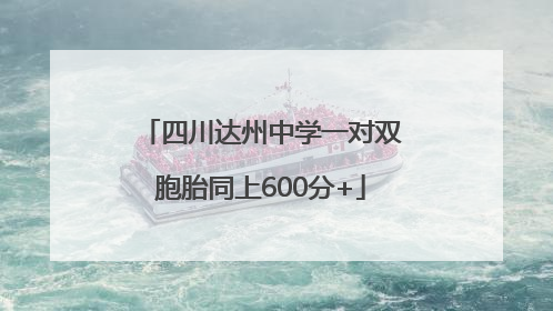 四川达州中学一对双胞胎同上600分+