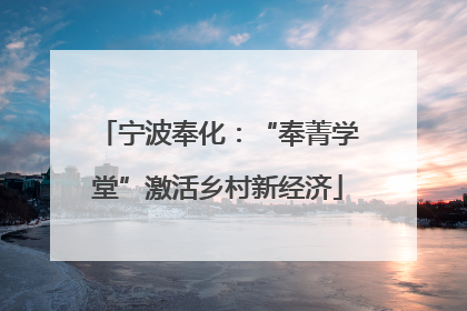 宁波奉化：“奉菁学堂”激活乡村新经济