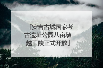 安吉古城国家考古遗址公园八亩墩越王陵正式开放