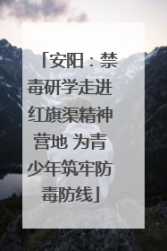 安阳：禁毒研学走进红旗渠精神营地 为青少年筑牢防毒防线