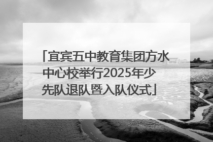 宜宾五中教育集团方水中心校举行2025年少先队退队暨入队仪式