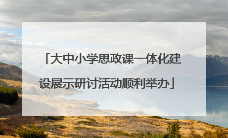 大中小学思政课一体化建设展示研讨活动顺利举办