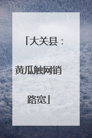 大关县：黄瓜触网销路宽