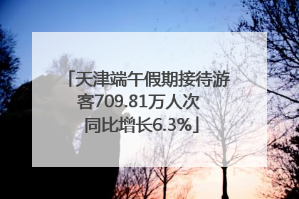 天津端午假期接待游客709.81万人次 同比增长6.3%