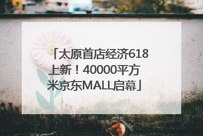 太原首店经济618上新！40000平方米京东MALL启幕