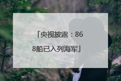 央视披露：868船已入列海军