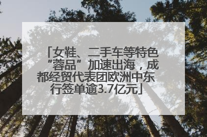 女鞋、二手车等特色“蓉品”加速出海，成都经贸代表团欧洲中东行签单逾3.7亿元