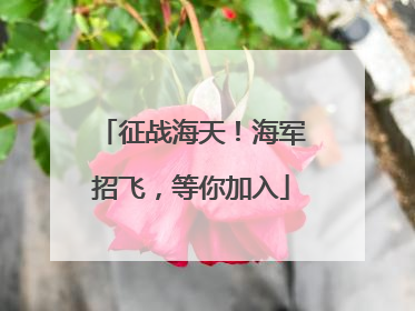 征战海天！海军招飞，等你加入