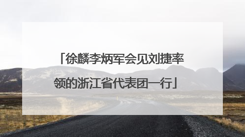 徐麟李炳军会见刘捷率领的浙江省代表团一行