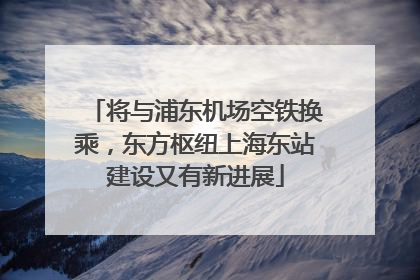将与浦东机场空铁换乘，东方枢纽上海东站建设又有新进展