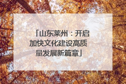 山东莱州：开启加快文化建设高质量发展新篇章