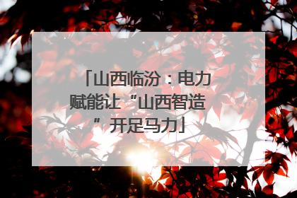 山西临汾：电力赋能让“山西智造”开足马力