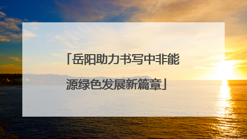 岳阳助力书写中非能源绿色发展新篇章