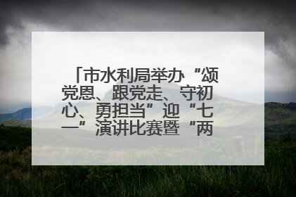 市水利局举办“颂党恩、跟党走、守初心、勇担当”迎“七一”演讲比赛暨“两优一先”表彰活动