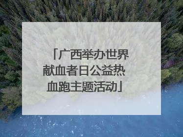 广西举办世界献血者日公益热血跑主题活动