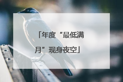 年度“最低满月”现身夜空
