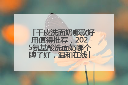 干皮洗面奶哪款好用值得推荐，2025氨基酸洗面奶哪个牌子好，温和在线