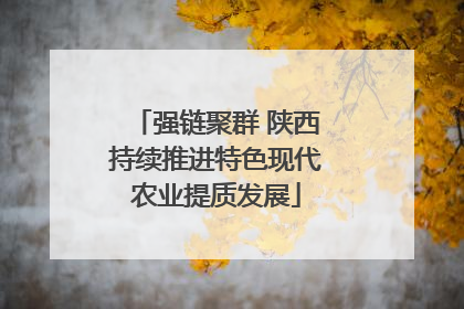 强链聚群 陕西持续推进特色现代农业提质发展