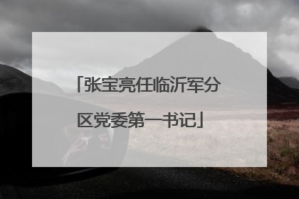 张宝亮任临沂军分区党委第一书记