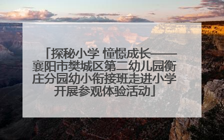 探秘小学 憧憬成长——襄阳市樊城区第二幼儿园衡庄分园幼小衔接班走进小学开展参观体验活动