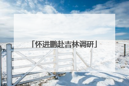 怀进鹏赴吉林调研