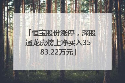 恒宝股份涨停，深股通龙虎榜上净买入3583.22万元
